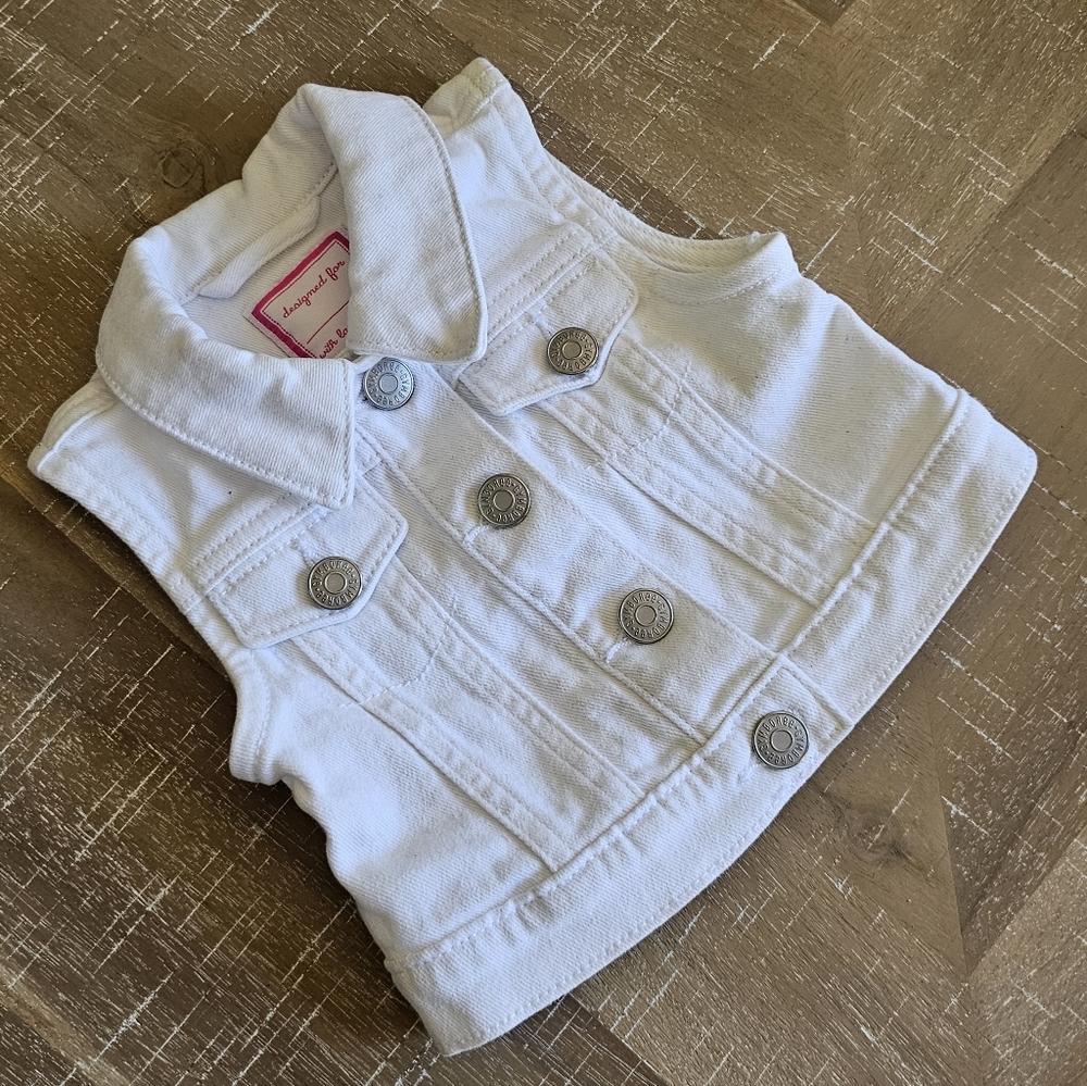 Gymboree White Kids Denim Vest